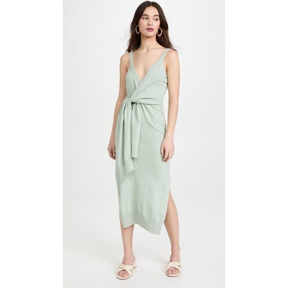 Jonathan Simkhai Ezra Midi Dress Lichen Size M NWT - Picture 4 of 9